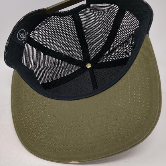 Volcom Stone Snapback Trucker Hat Green One Size Embroidered Adjustable - Picture 7 of 9